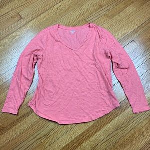Old Navy Everywear Coral Salmon Long Sleeve Tee